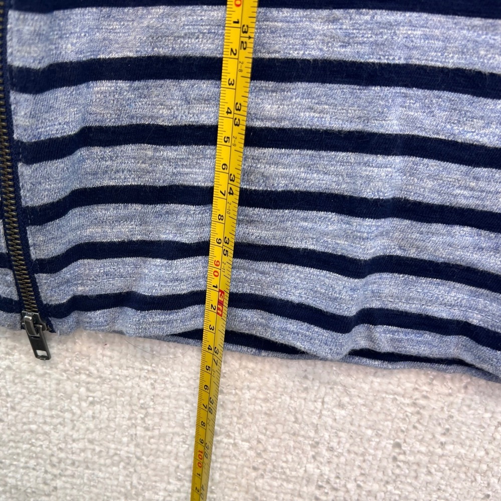 J. Crew Striped T‎ Shirt Dress Womens Medium Blue Gray Casual Knee Length - Picture 7 of 12